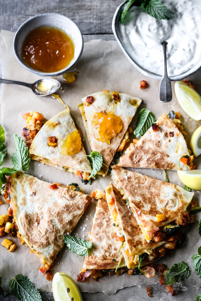 CURRY VEGGIE QUESADILLAS